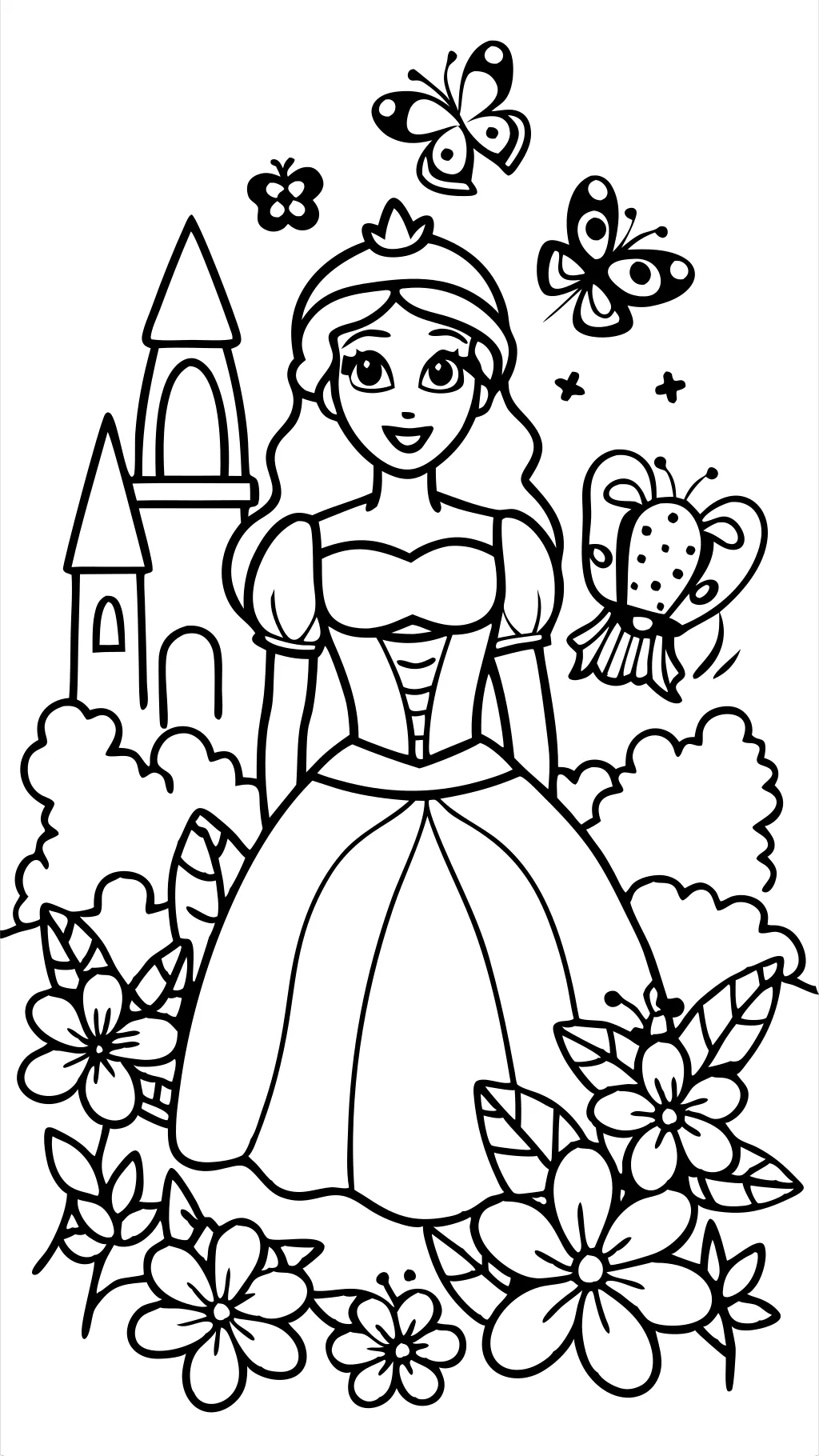 páginas para colorear de princesa de Disney gratis